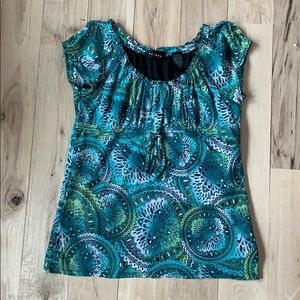 Axcess blouse with cap sleeves